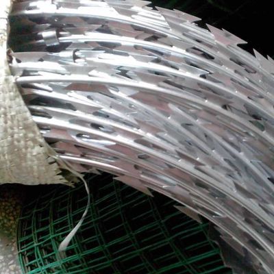 Low Carbon Steel Spiral Wire Blue Razor Barbed Wire