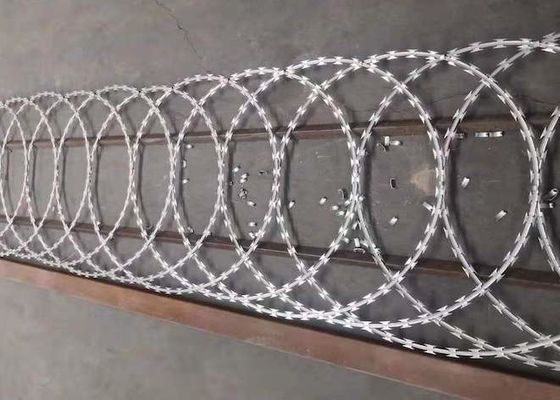 Grass Green Flat Razor Wire Linear Razor Ribbon Wire Galvanized