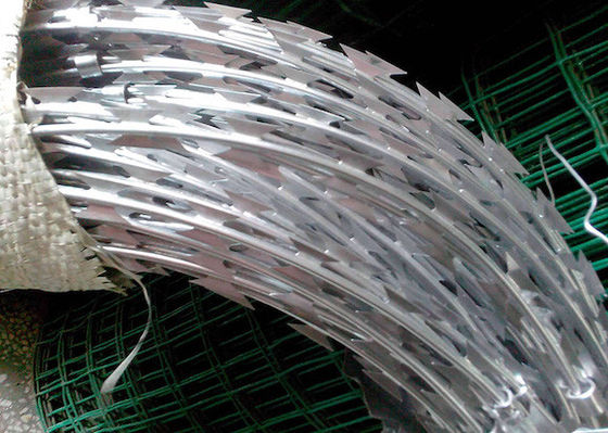 Convenient Construction Stainless Steel Razor Wire Snake Belly Spiral Barbed Wire Fence