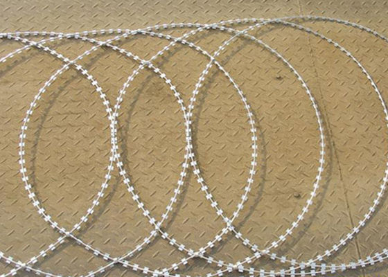 Galvanized Razor Barbed Wire 450mm 8M Security Razor Wire