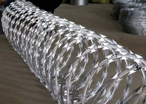Anti Climb Barbed Wire Razor Barbed Wire Electrostatic Powder Spraying