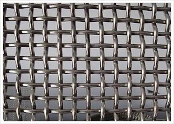 Unidirectional Bending Stainless Steel Grill Mesh 304 Heat Resisting Crimp Wire Mesh