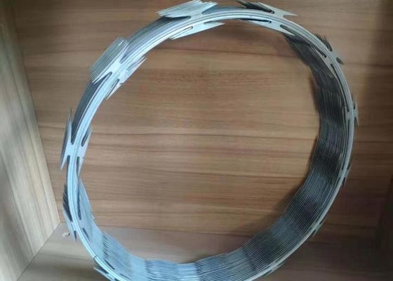 Grass Green Flat Razor Wire Linear Razor Ribbon Wire Galvanized