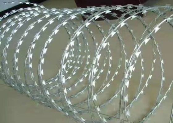 Galvanized Razor Blade Wire Spray Color Razor Sharp Barbed Wire