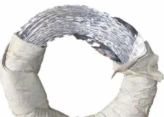 Yellow Anti Climb Barbed Wire Razor Coil Barbed Wire Single Screw Blade Gill Net