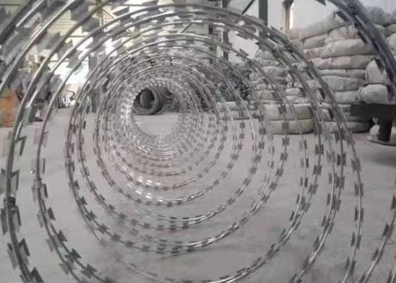 Galvanized Razor Blade Wire Spray Color Razor Sharp Barbed Wire