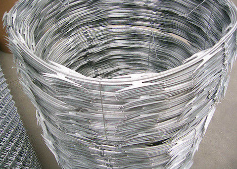 Low Carbon Steel Galvanized Spiral Razor Wire Barbed Wire Single Screw