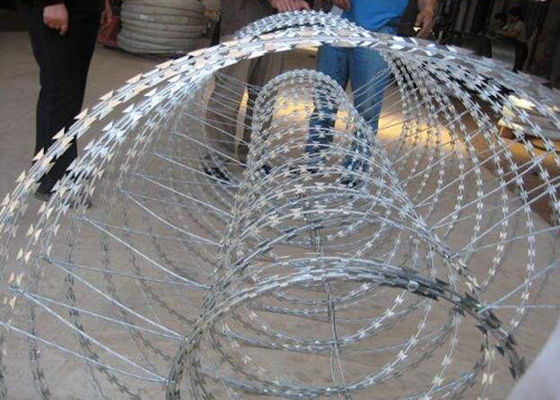Ink Green Anti Theft Razor Sharp Wire Economical Barbed Wire Coil Fencing