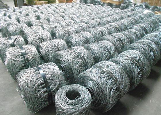 Galvanized Razor Barbed Wire 450mm 8M Security Razor Wire
