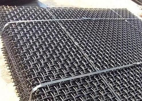White Steel Crimped Wire Mesh Unidirectional Bending Metal Wire Mesh