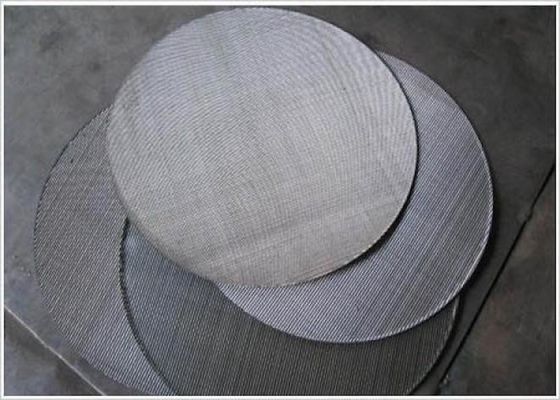 Silver Filter Disc 304 Stainless Steel Wire Mesh Products Bare Edge Hemming